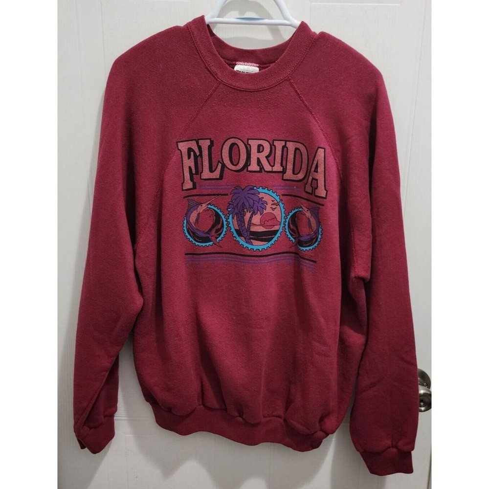 VTG Florida Classic Series‎ Red Pullover Crewneck Sweatshirt Size XL USA Made